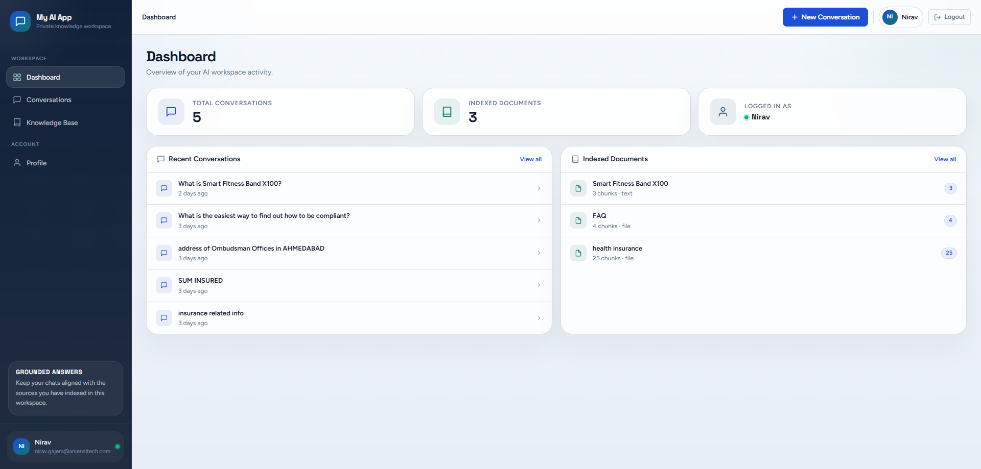 AI App Dashboard